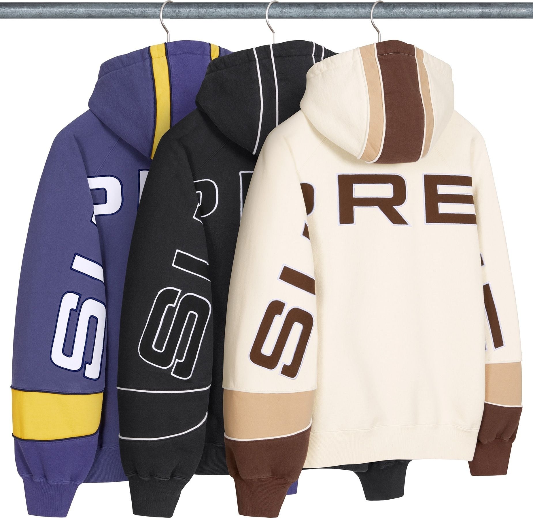 Paneled Hooded Sweatshirt
